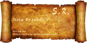 Suta Kristóf névjegykártya