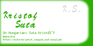 kristof suta business card